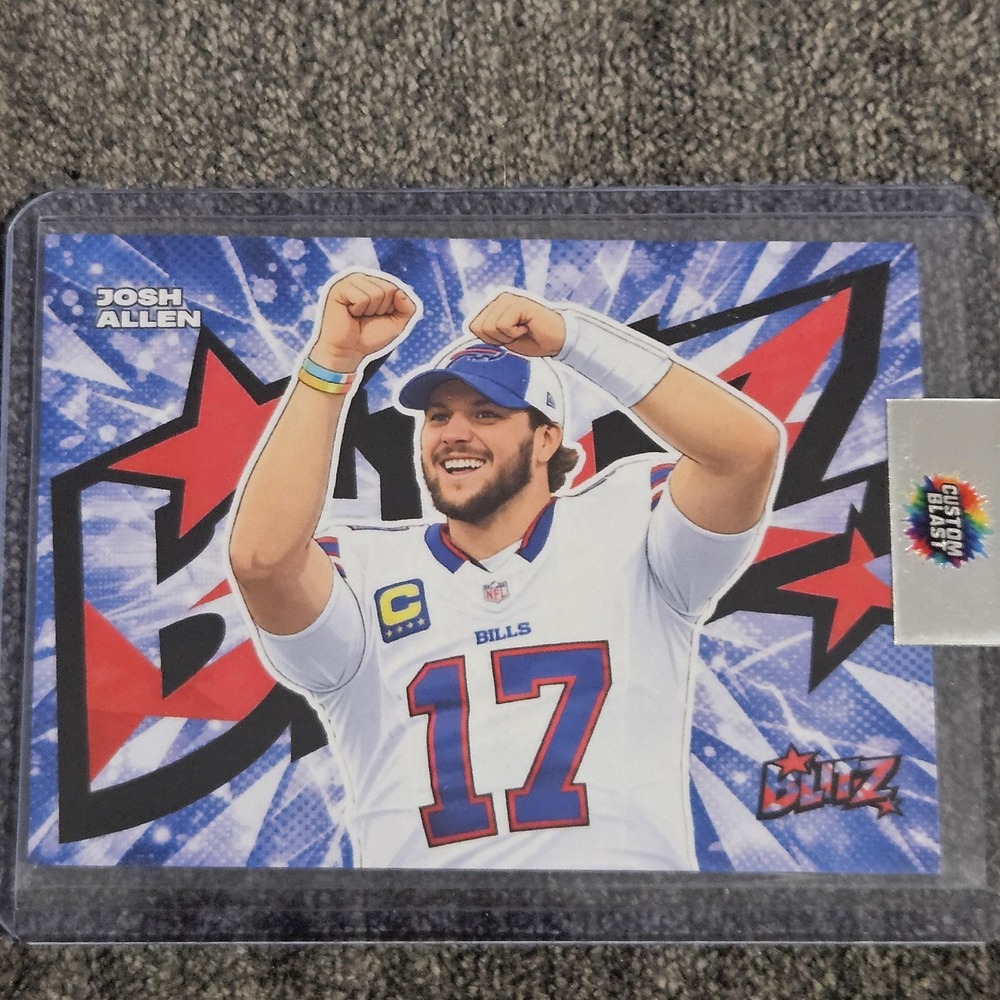 Josh‎ Allen CUSTOM Blitz Football Card Buffalo Bills